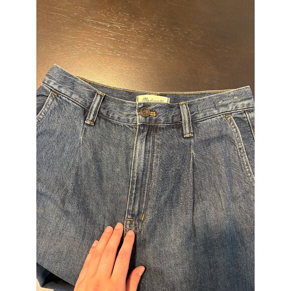 NEW Madewell Wide-Leg Harlow Airy Denim High-Rise Relaxed Dark Jeans 26 Tall - Picture 8 of 16